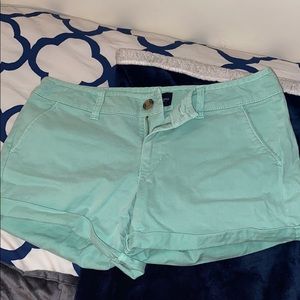 American eagle light blue/greenish midi shorts